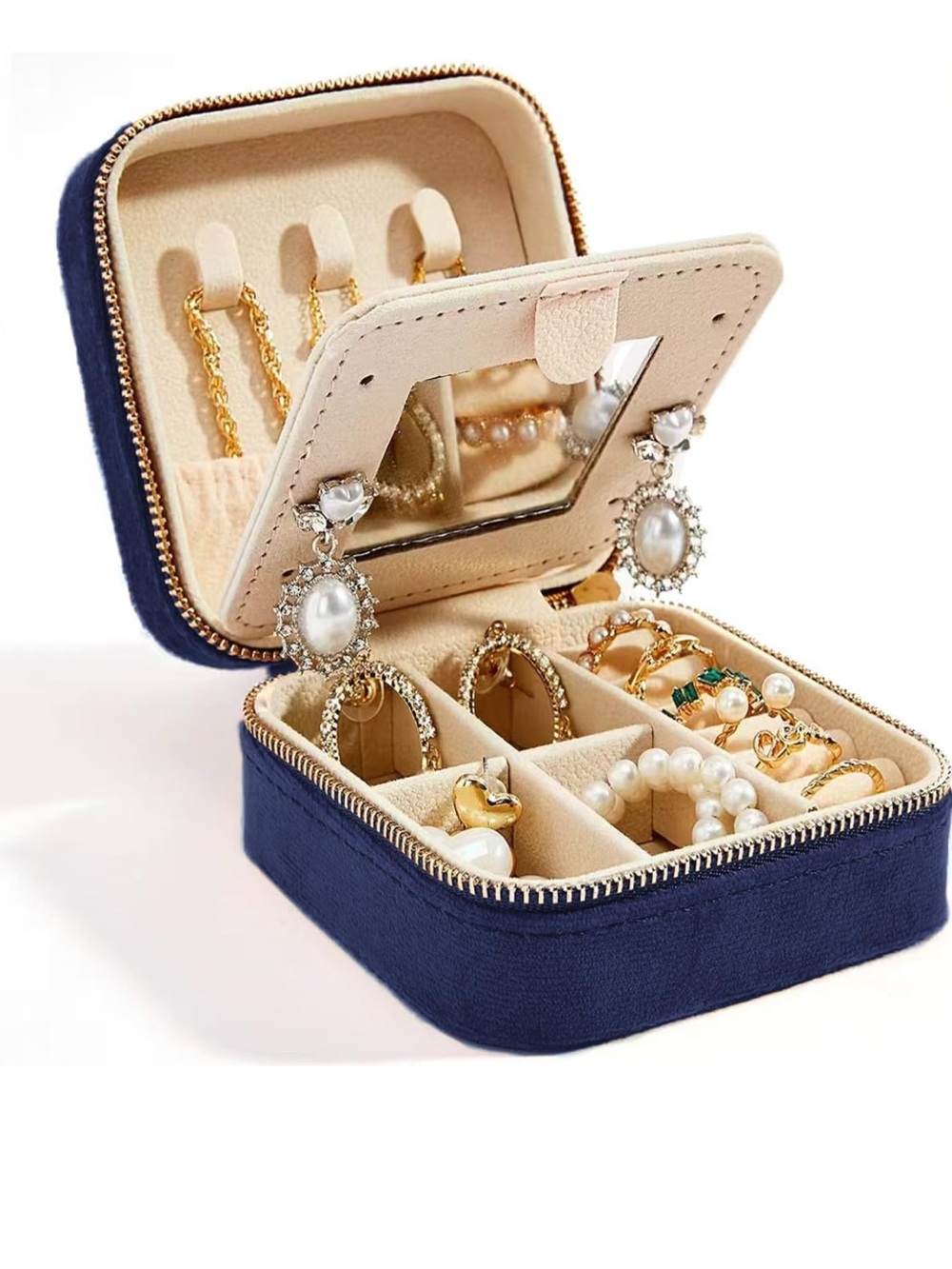 NWT Smileshe Navy Jewelry Box - Decorative Storage